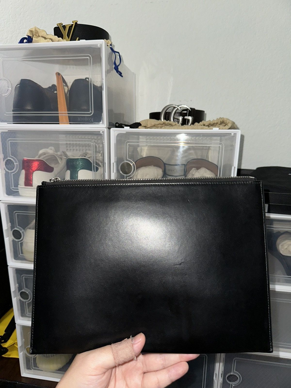 Saint Laurent Paris × Yves Saint Laurent Saint Laurent Matte Leather Tiny Monogram Zip Holder Size ONE SIZE - 2 Thumbnail