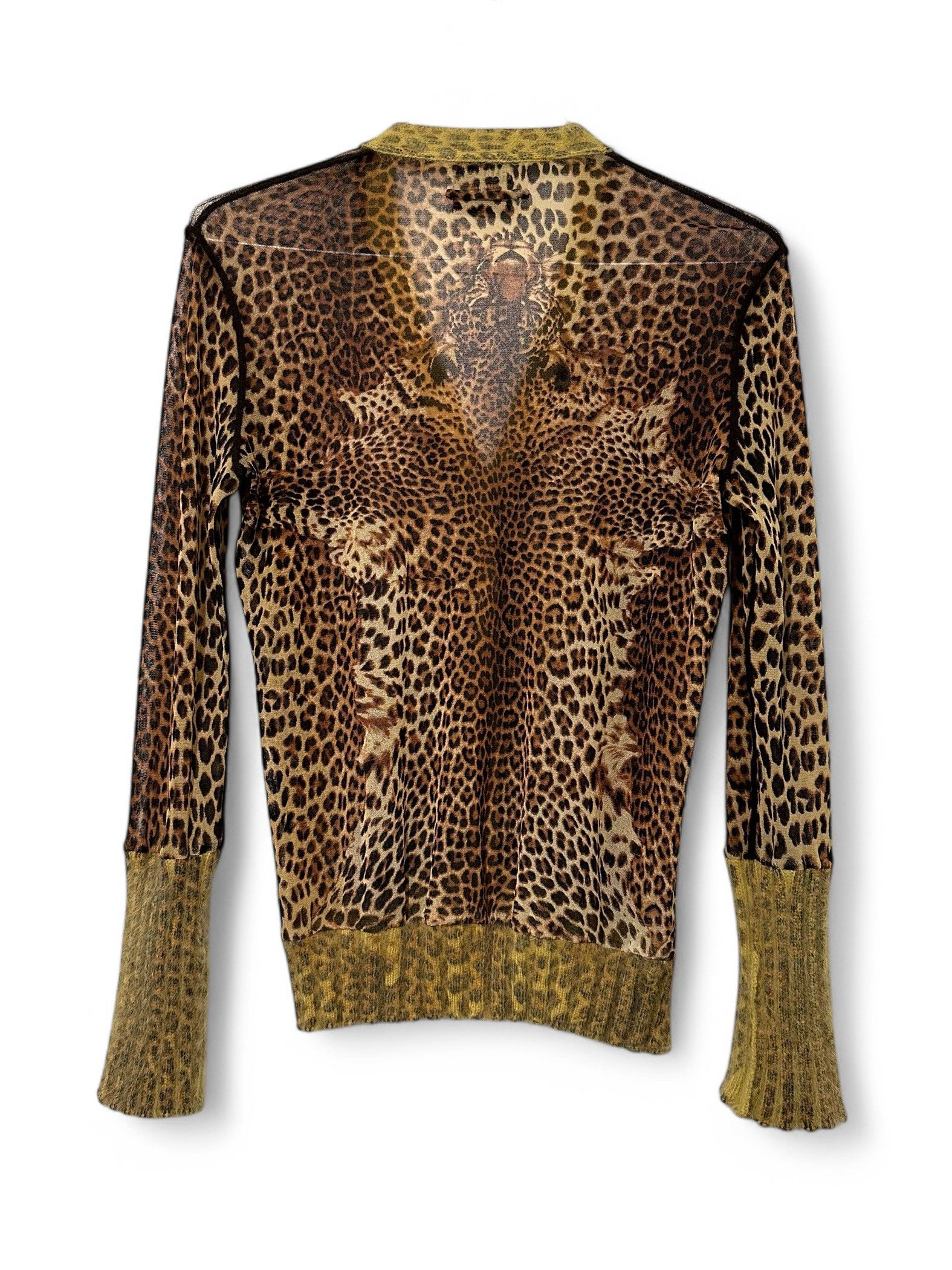 Jean Paul Gaultier Jean Paul Gaultier Cheetah Animal Print Sheer Mesh Cardigan Size M / US 6-8 / IT 42-44 - 2 Thumbnail