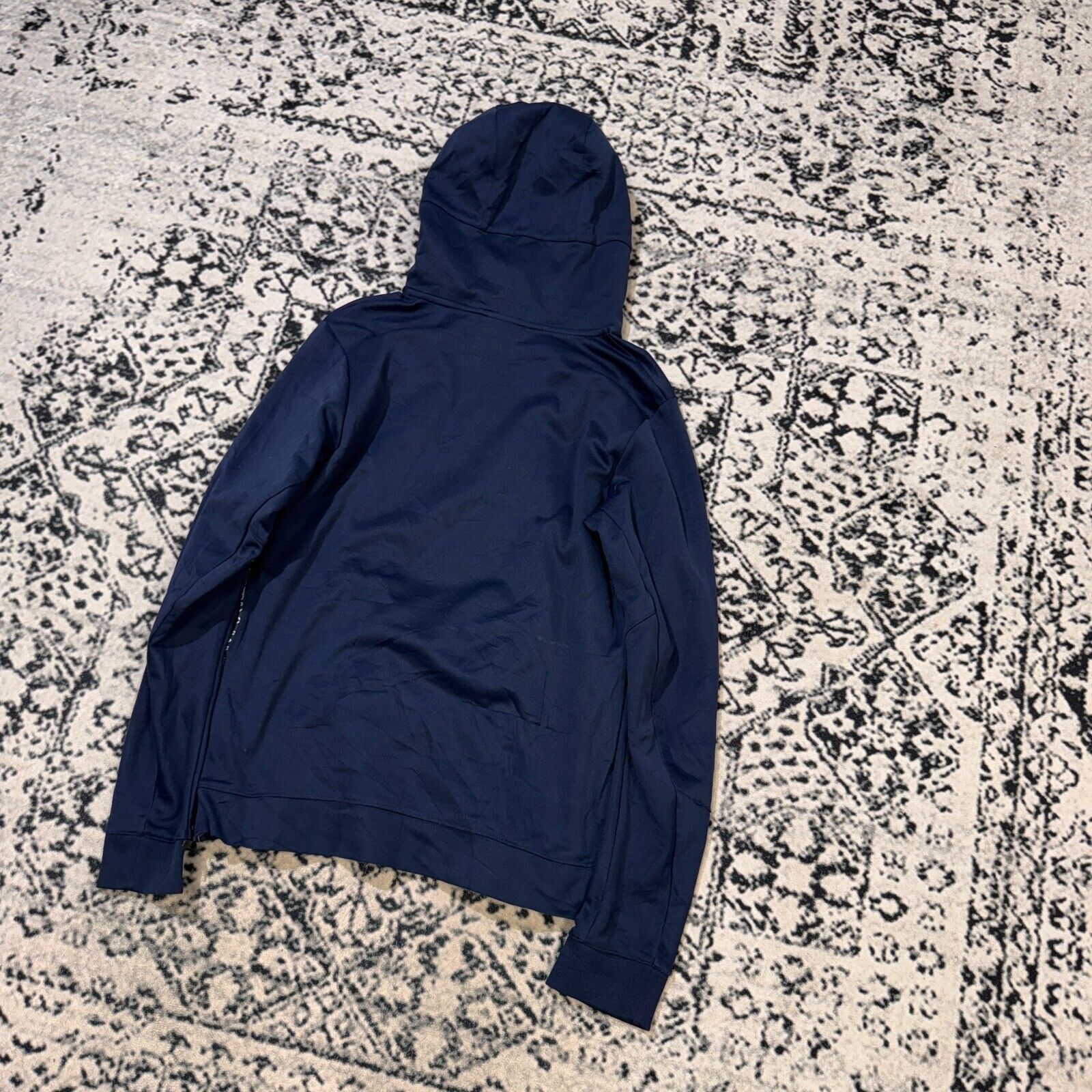 Nike × Vintage Vintage Nike Navy Blue Polyester Hoodie Size S Y2K 90s Size US S / EU 44-46 / 1 - 14 Thumbnail