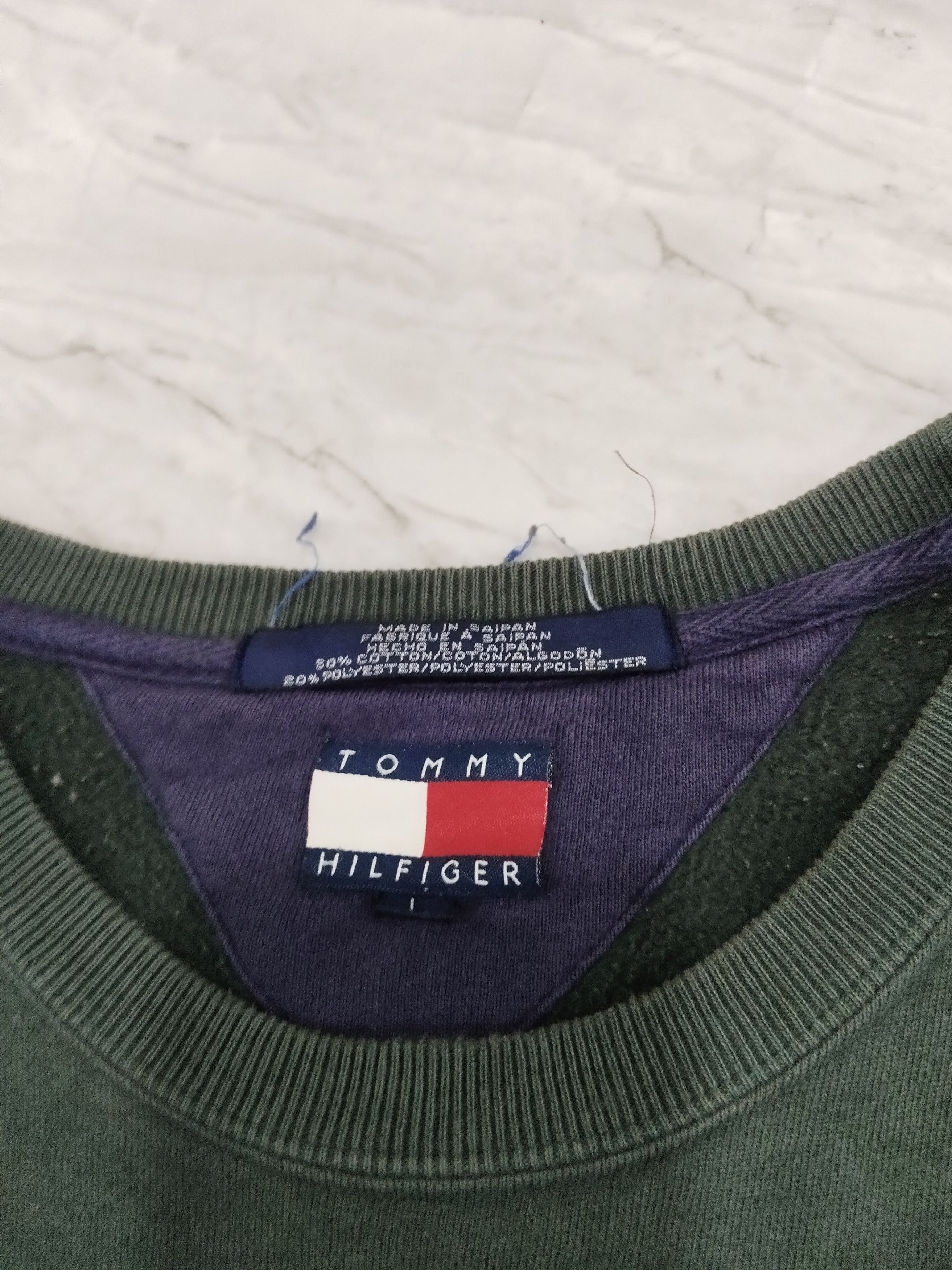 Tommy Hilfiger × Vintage Vintage Tommy Hilfiger Big Logo Sweatshirt Size US L / EU 52-54 / 3 - 4 Thumbnail
