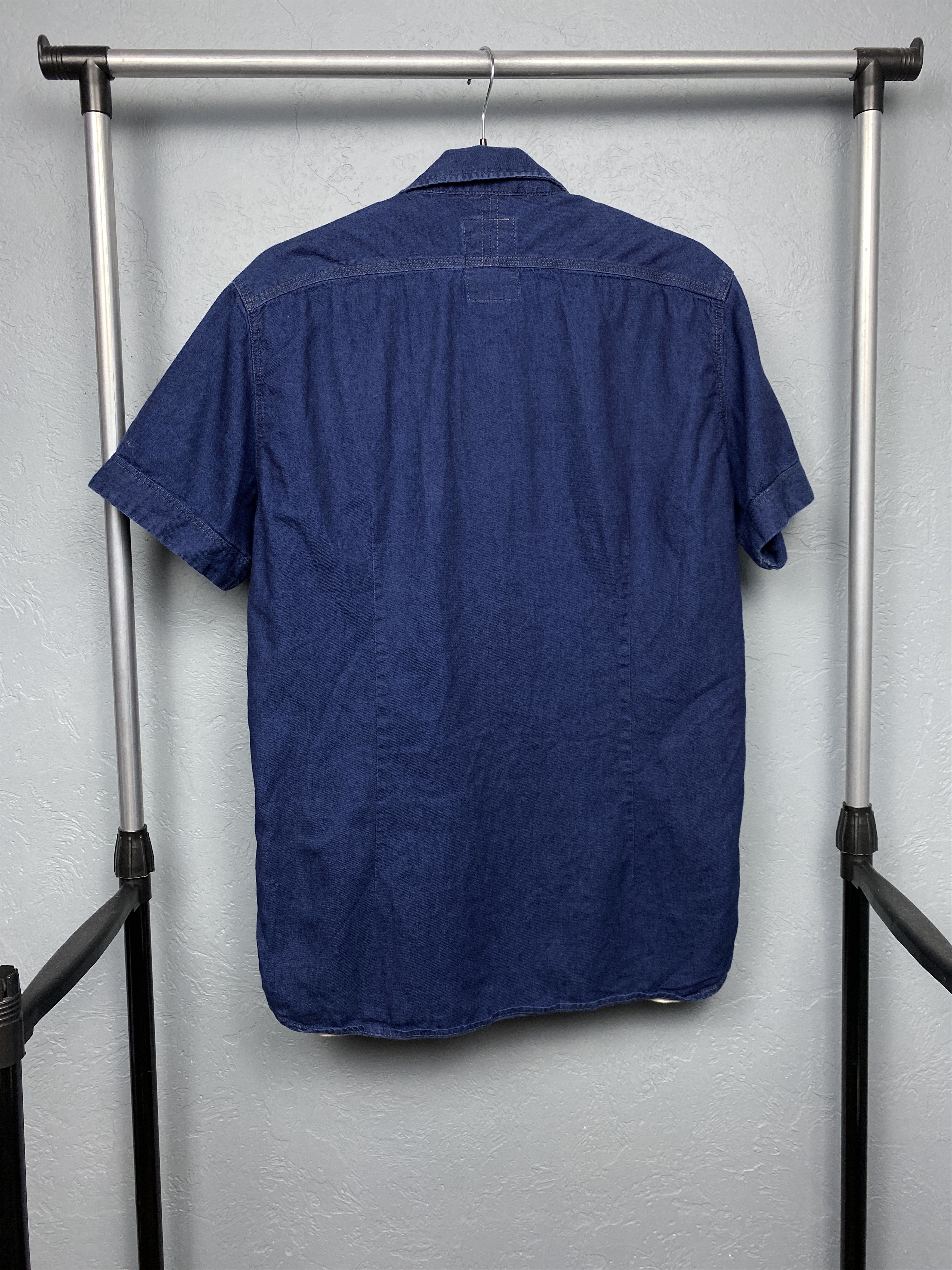 G-Star G Star Raw Vintage Mens Denim Short Sleeve Shirt Size US XL / EU 56 / 4 - 9 Thumbnail