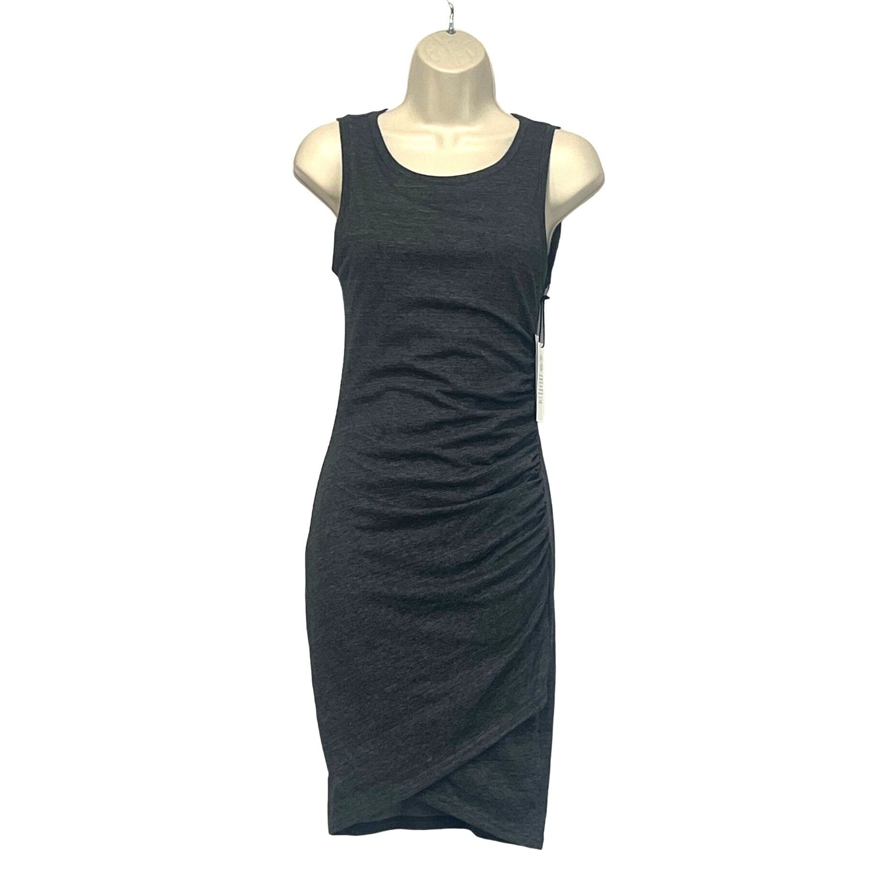 Treasure & Bond Treasure & Bond Ruched Side Sleeveless Dress Medium Charcoal Size XS / US 0-2 / IT 36-38 - 1 Thumbnail