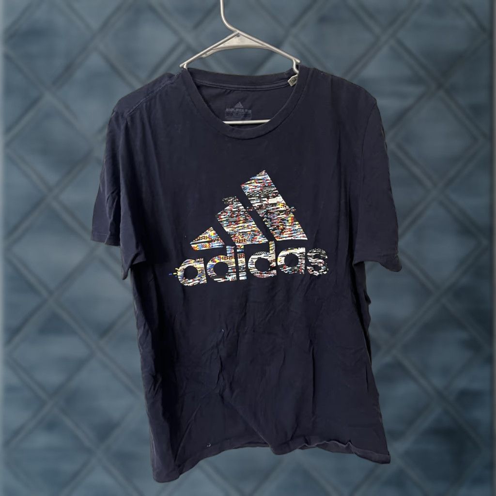 Adidas Adidas T-Shirt Mens XL Navy Round Neck Short Sleeve Amplifier Tee Size US XL / EU 56 / 4 - 1 Thumbnail