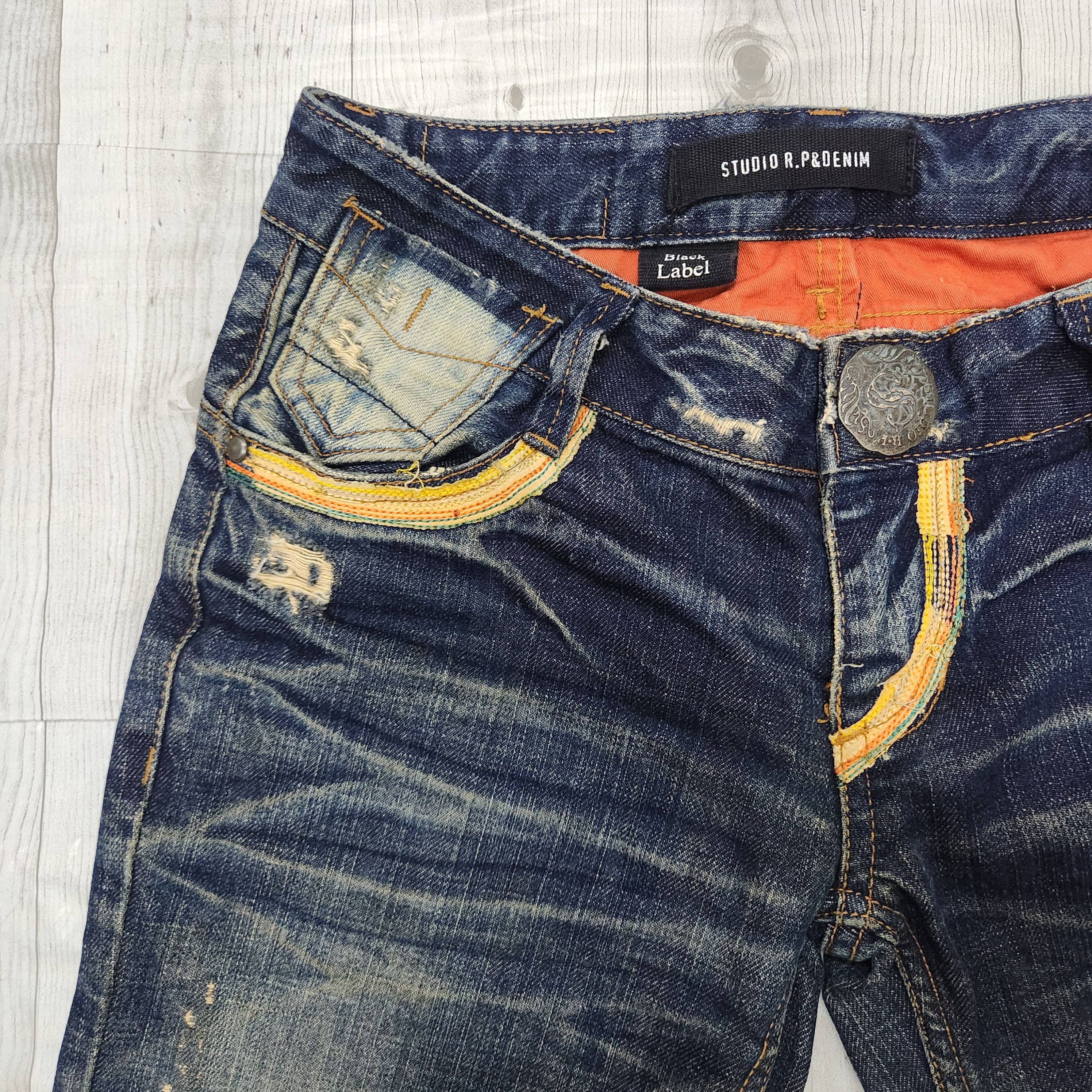 Denim & Co. × Japanese Brand Flared Denim & Co Red Pepper Thrashed Jeans Size US 28 / EU 44 - 5 Thumbnail