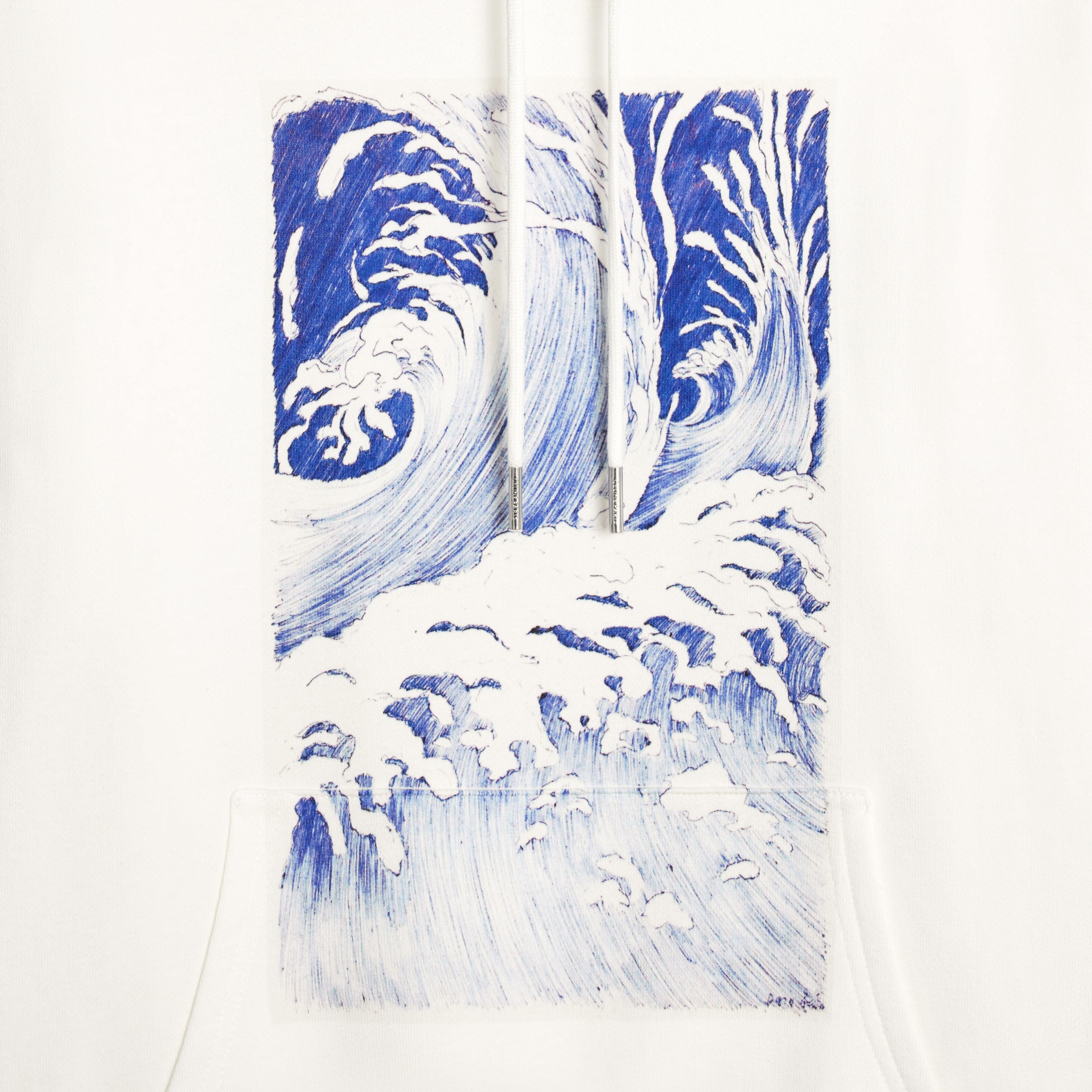 Celine o1bcso1str0925 2Y83B670Q Loose Wave Hoodie in Off White/Blue Size US L / EU 52-54 / 3 - 4 Thumbnail