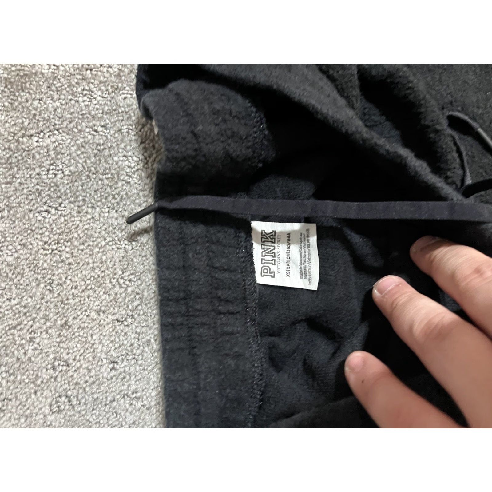 Victoria's Secret Victoria's Secret PINK Sweatpants Women XS Black Jogger Sweatpants Casual Activewear Logo Elastic Drawstring Size 26" / US 2 / IT 38 - 5 Thumbnail