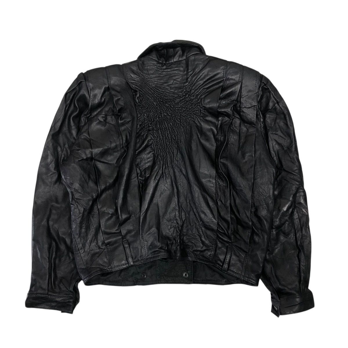 Vera Pelle 🔥VINTAGE CROPPED BIKER LEATHER JACKET AMICA VERA PELLE Size US M / EU 48-50 / 2 - 2 Thumbnail