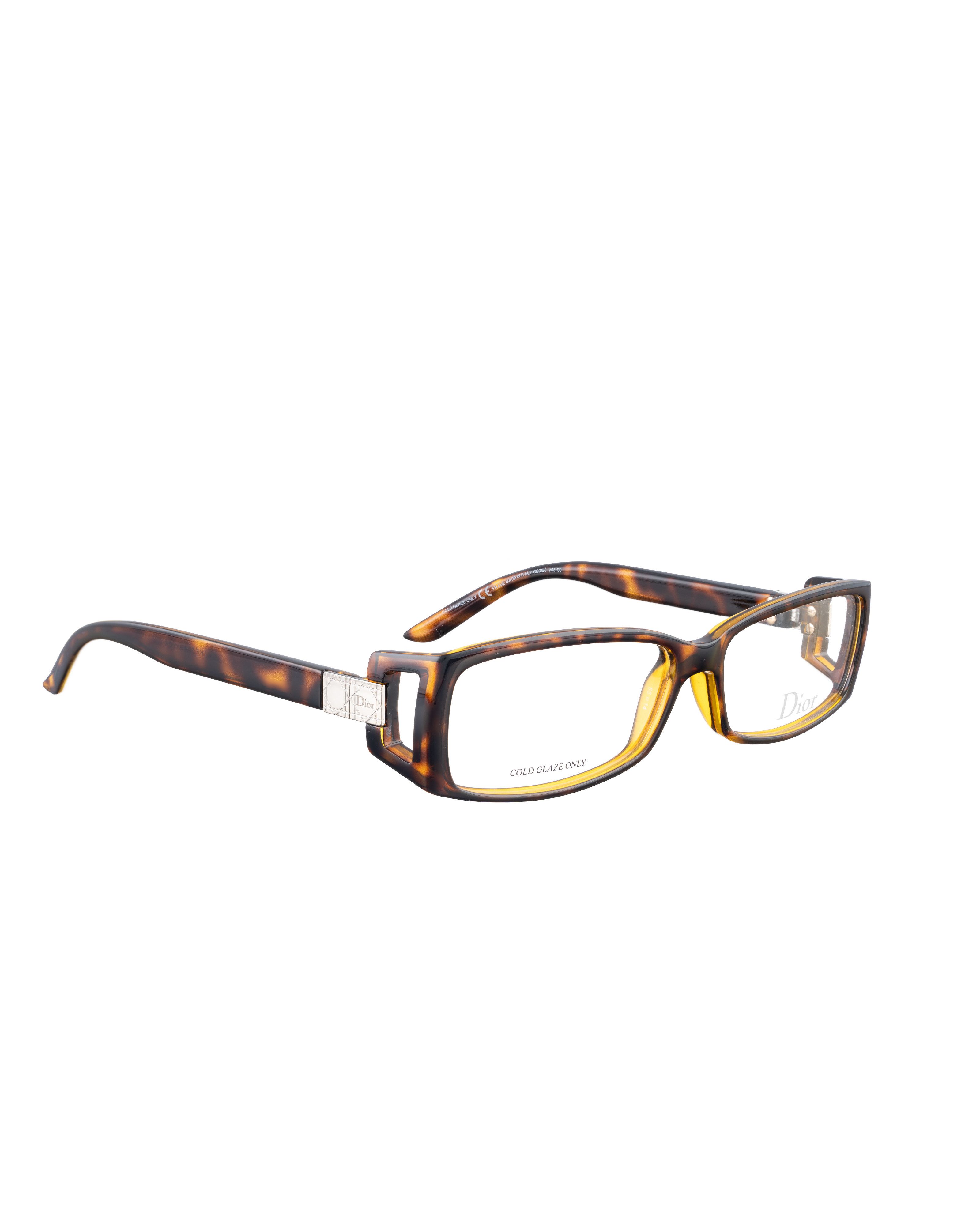 Dior Dior 00s Brown Tortoise Plastic Glasses Size ONE SIZE - 2 Thumbnail