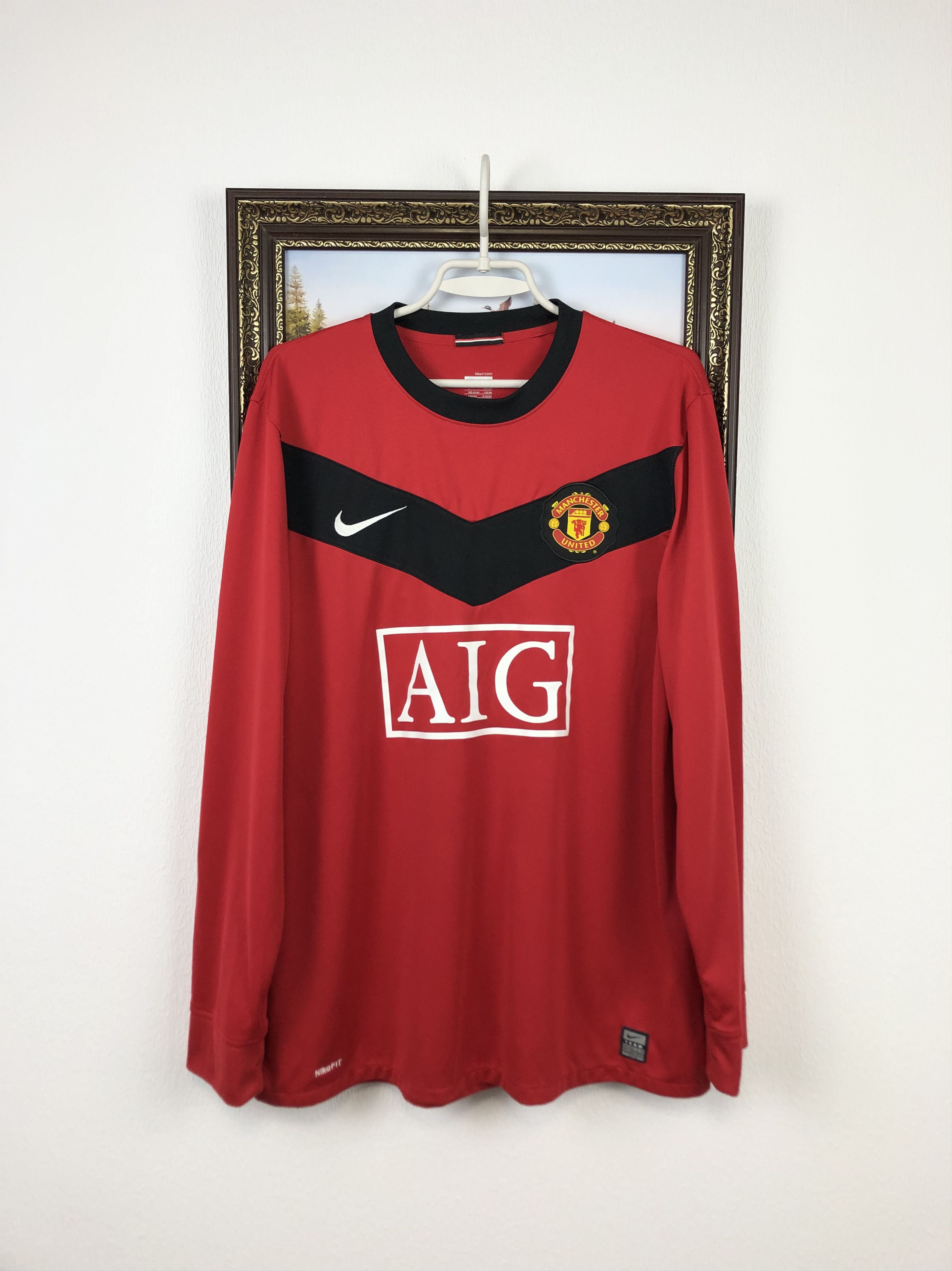 Nike Manchester United 2009 Shirt Nike #7 Owen Long Sleeve Size US L / EU 52-54 / 3 - 3 Thumbnail