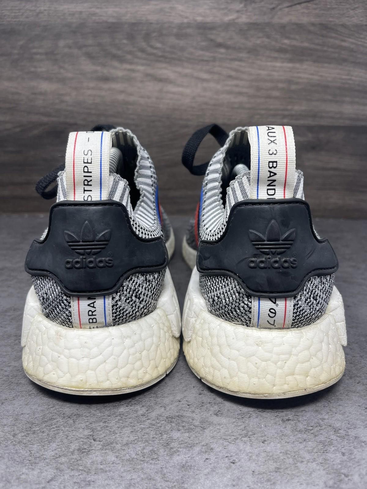 Adidas NMD Primeknit Tri Color Sneakers Mens Size 8 White