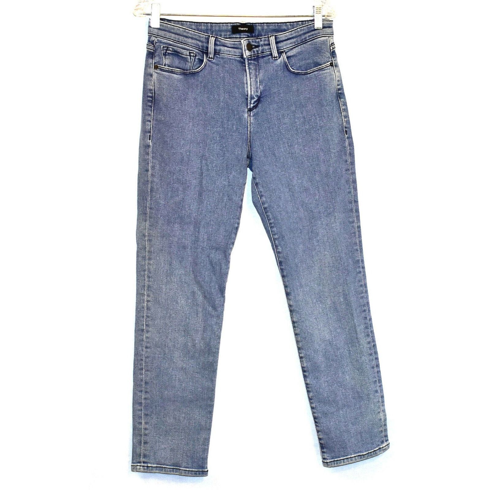 Theory B0 NWT THEORY Dracie R2 Indigo Denim Slim Leg Jeans 27 $195 Size 27" / US 4 / IT 40 - 1 Thumbnail