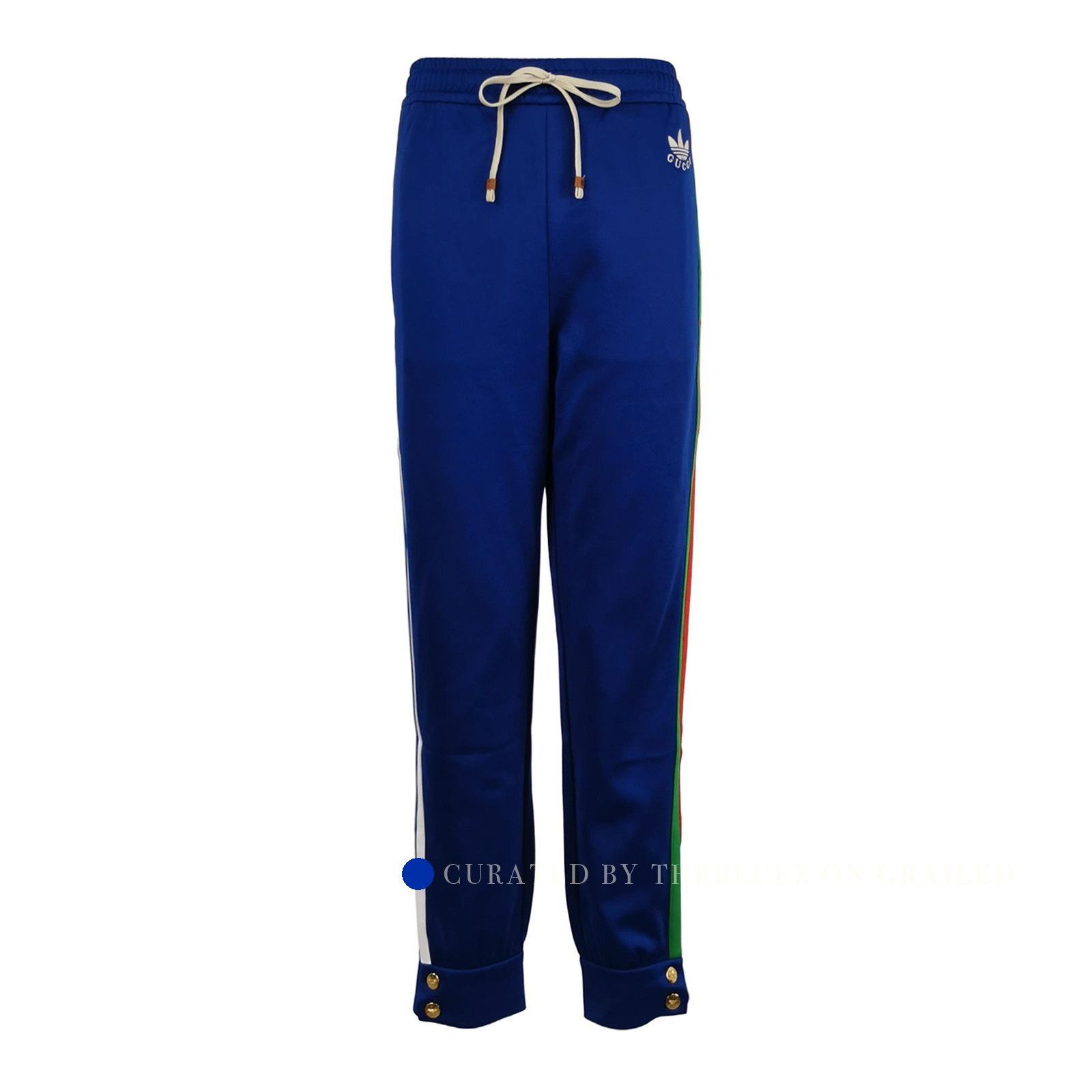 Gucci Blue Logo Stripe Joggers in Excellent Condition Size US 28 / EU 44 - 1 Thumbnail