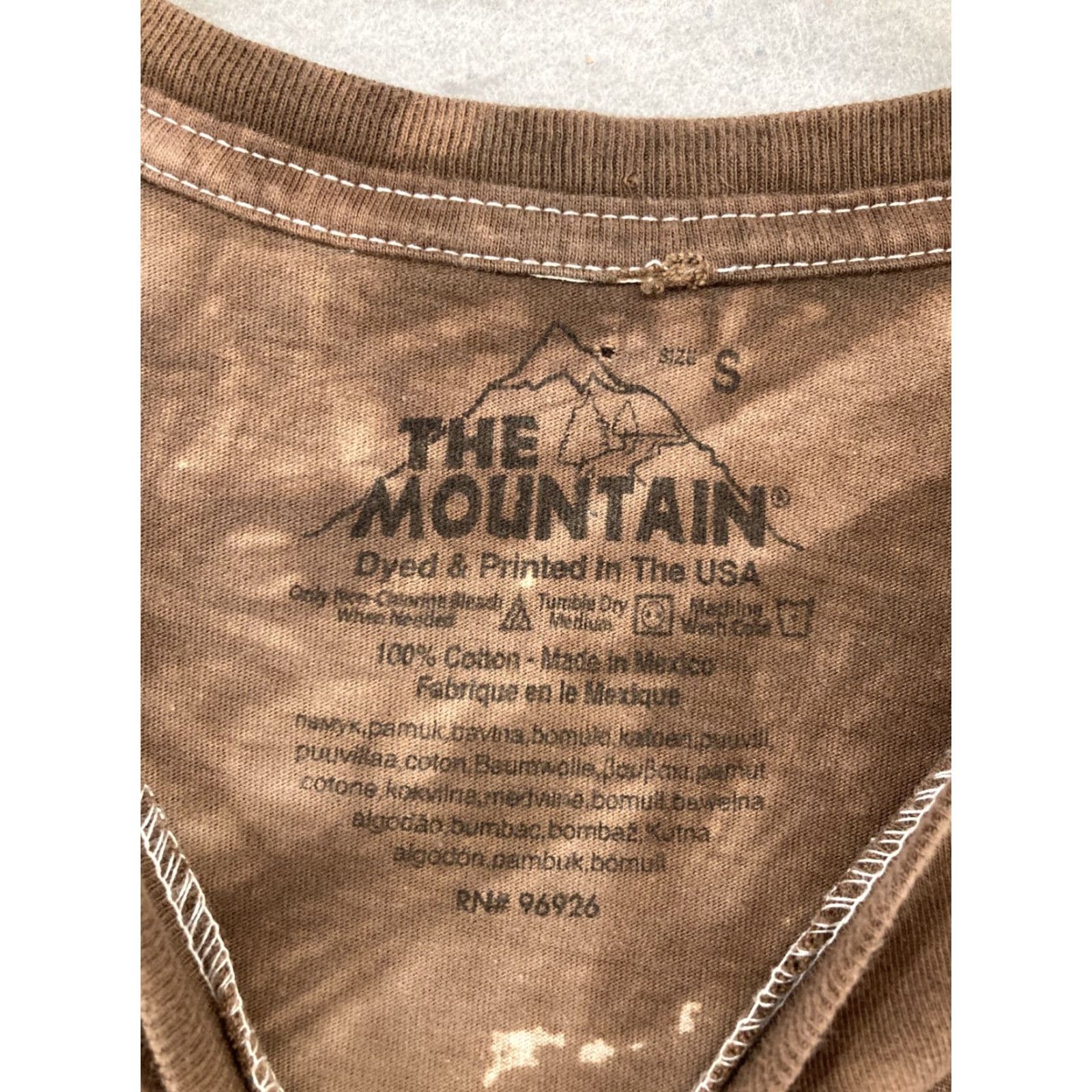 The Mountain The Mountain Womens T-Shirt Casual Short Sleeve Cotton Brown Safari 90s Style Small Size S / US 4 / IT 40 - 3 Thumbnail