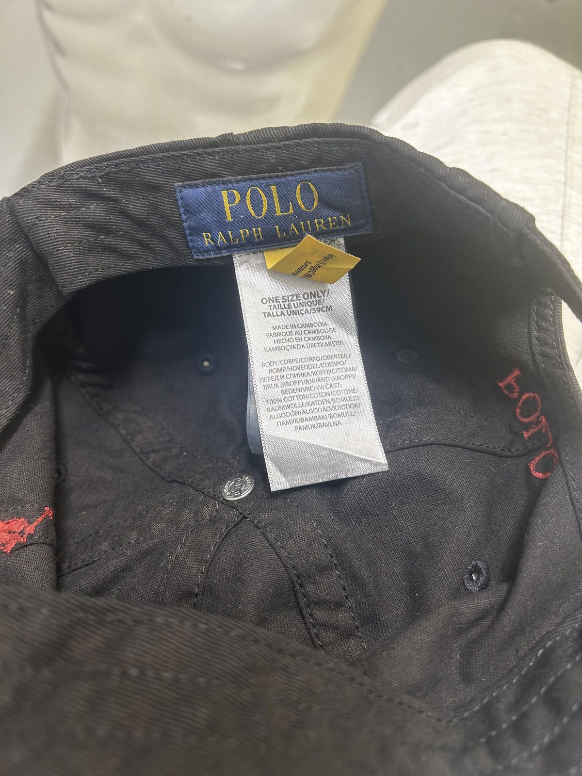 Polo Ralph Lauren Polo Ralph Lauren Black Baseball Cap Size ONE SIZE - 4 Thumbnail