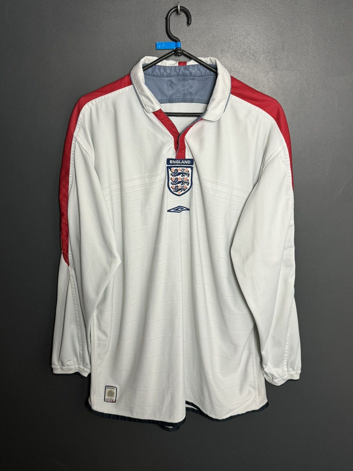Umbro England National Team 03/05 Home Football Long Sleeve Jersey Size US XXL / EU 58 / 5 - 1 Thumbnail