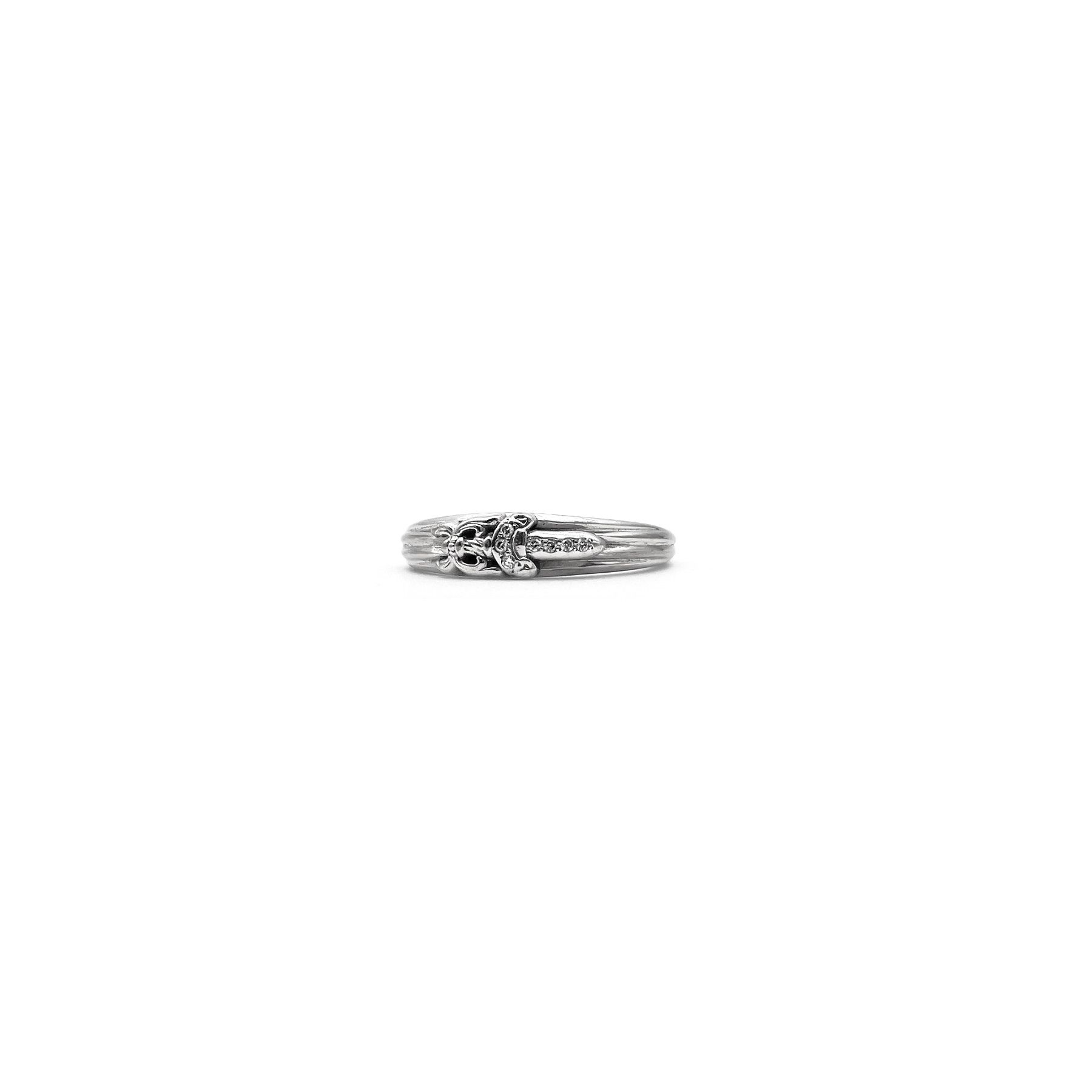 Chrome Hearts Chrome Hearts 18K White Gold Diamonds Baby Dagger Ring Size ONE SIZE - 1 Thumbnail