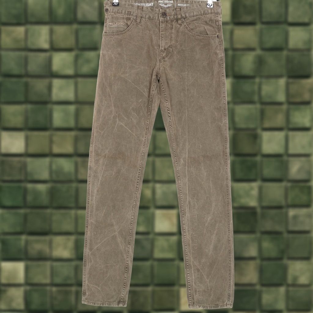 Vintage PME LEGEND NIGHTFLIGHT Pants Trousers Men 31/34 Olive 5-Pocket Denim Casual Straight Size US 31 - 1 Thumbnail