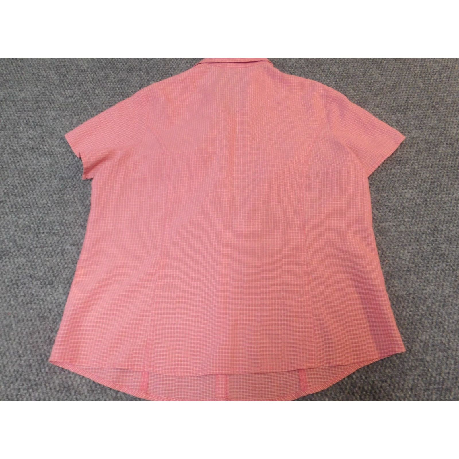 Croft & Barrow Croft & Barrow Womens Blouse Red Plaid Button-Up Large L Short Sleeve Collared Logo Basic Shirt Womens Size L Red Size L / US 10 / IT 46 - 6 Thumbnail