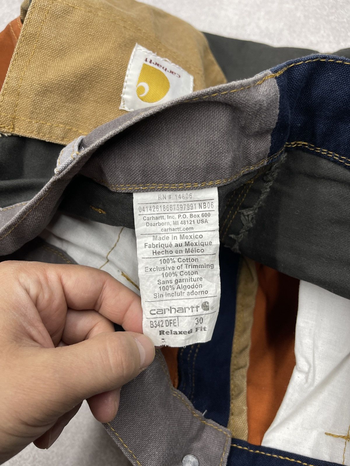 Carhartt Mens Carhartt Carpenter Reworked Patchwork Shorts Stitched Size US 30 / EU 46 - 11 Thumbnail