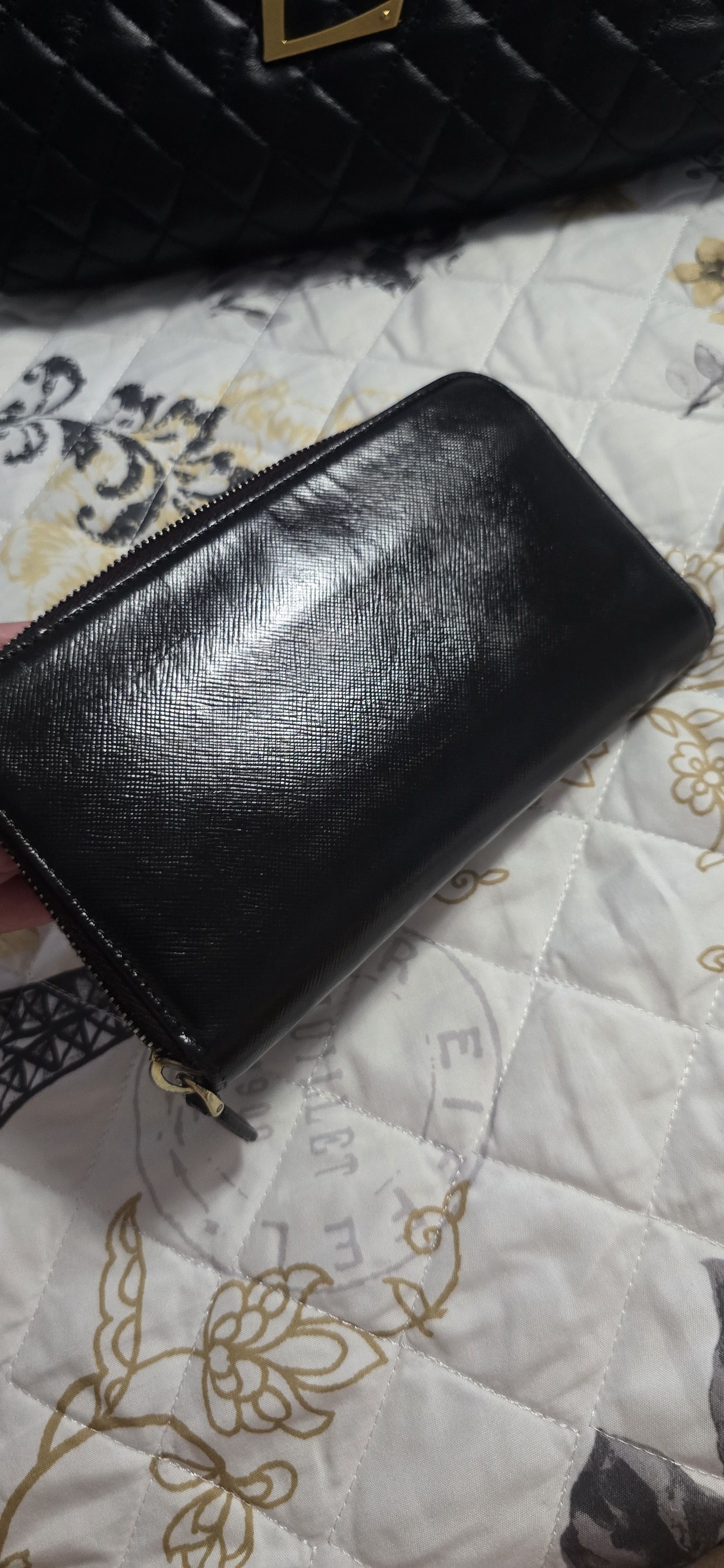 Prada Saffiano Fiocco Zippy Wallet Size ONE SIZE - 3 Thumbnail