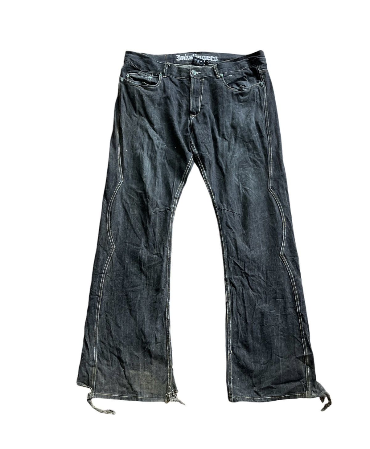 Vintage Inkslingers Baggy Faded Distressed Jeans