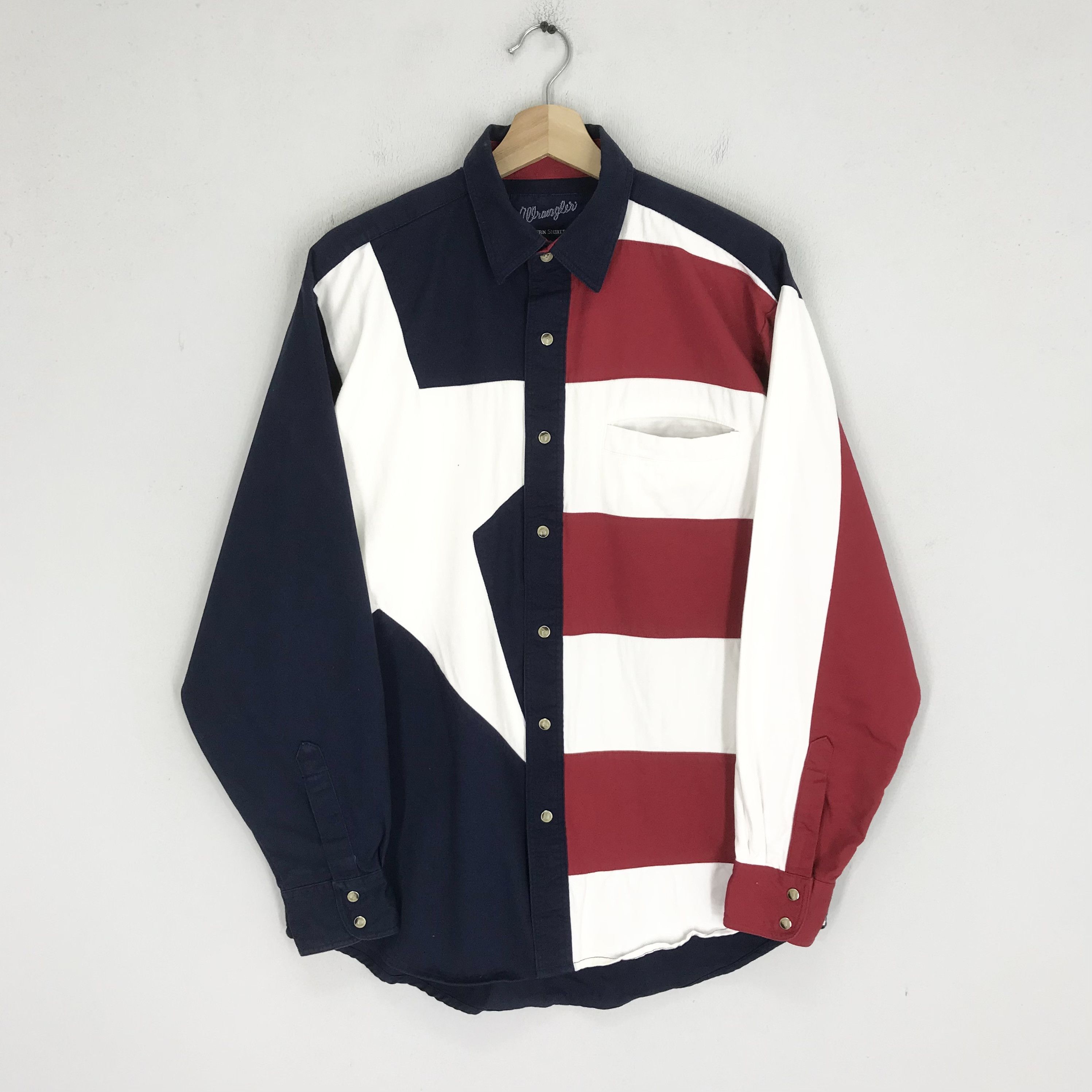 Vintage × Wrangler Vintage Wrangler Western Shirts USA Snap Button Size US M / EU 48-50 / 2 - 1 Thumbnail