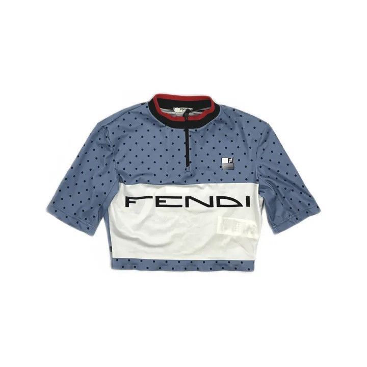 Fendi Fendi SS24 Polka Dot Logo Short Sleeve Top -2507 Size M / US 6-8 / IT 42-44 - 2 Thumbnail