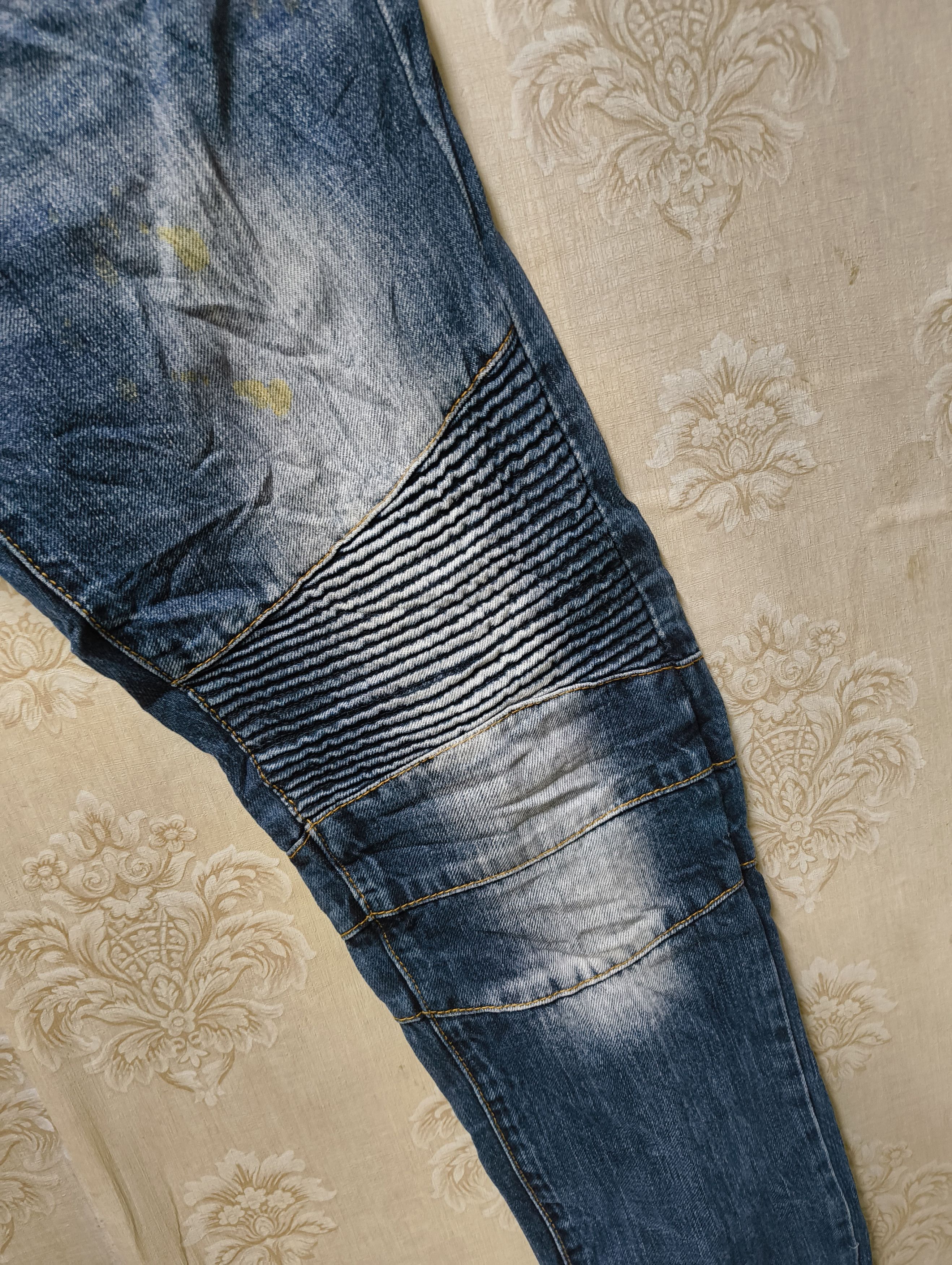 Japanese Brand EMBELLISHED BIKER JEANS Size US 33 - 6 Thumbnail