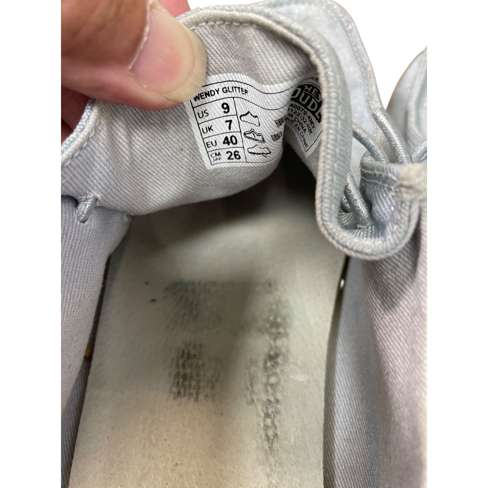 Other Hey Dude Wendy Glitter womans gray slip on Loafers shoes sz Size US 9 / IT 39 - 7 Thumbnail