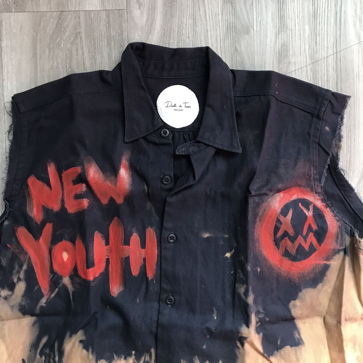 Other Death To Tennis Bleach Colorblock Denim Paint Detail Mens M Size US M / EU 48-50 / 2 - 2 Thumbnail