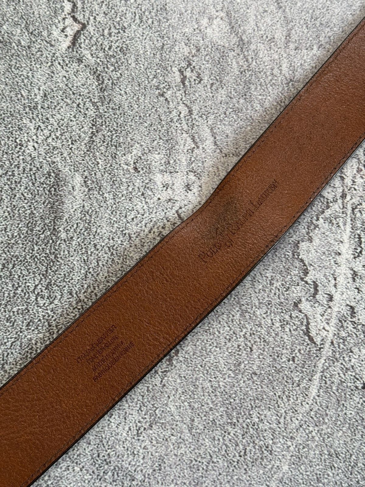 Polo Ralph Lauren × Vintage Polo Ralph Lauren brown leather belt biker cowboy casual Size ONE SIZE - 10 Thumbnail