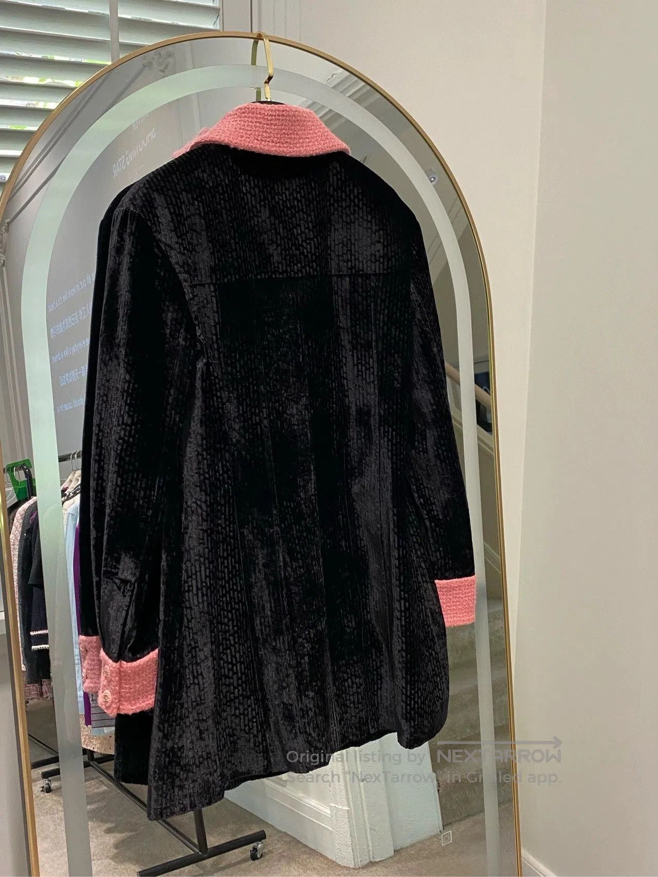Chanel Chanel 2022 Black Velvet Long Coat. Size US M / EU 48-50 / 2 - 2 Thumbnail