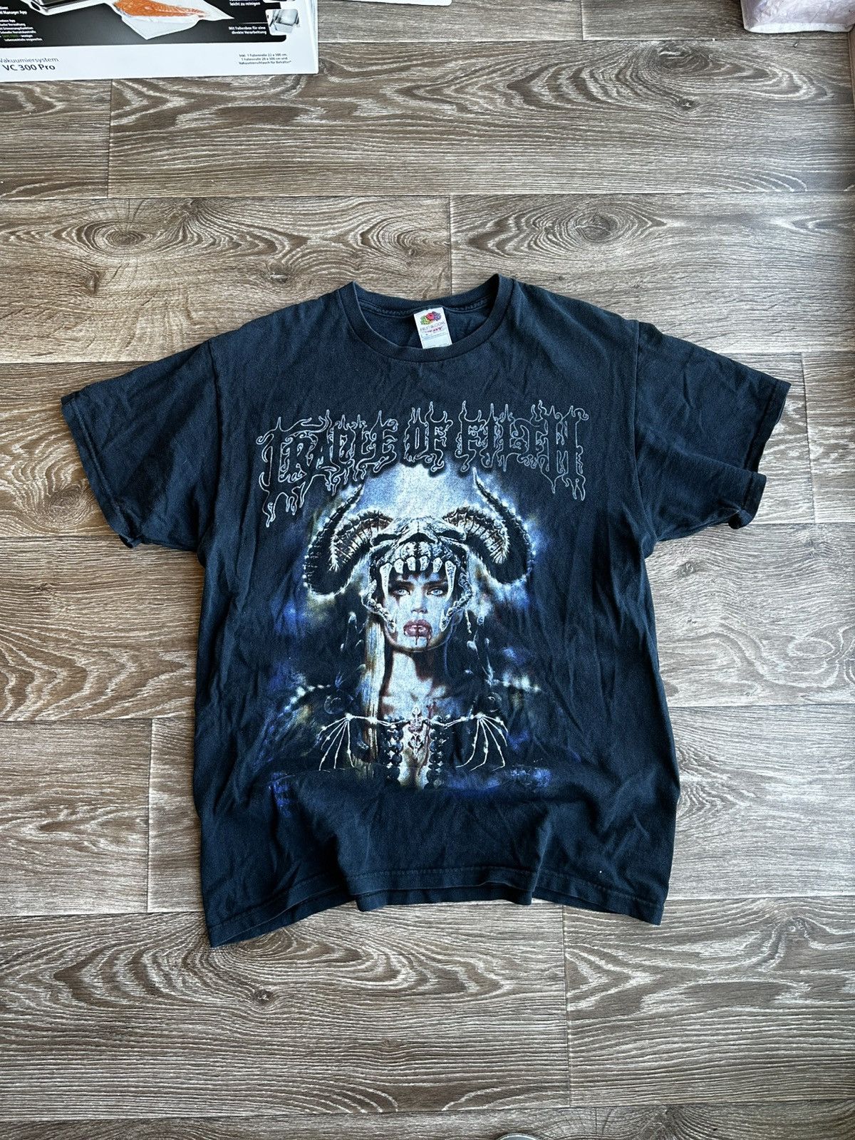 Band Tees 🔥 Vintage 90s Cradle Of Filth Viking Woman Metal Band Shirt Size US L / EU 52-54 / 3 - 4 Thumbnail