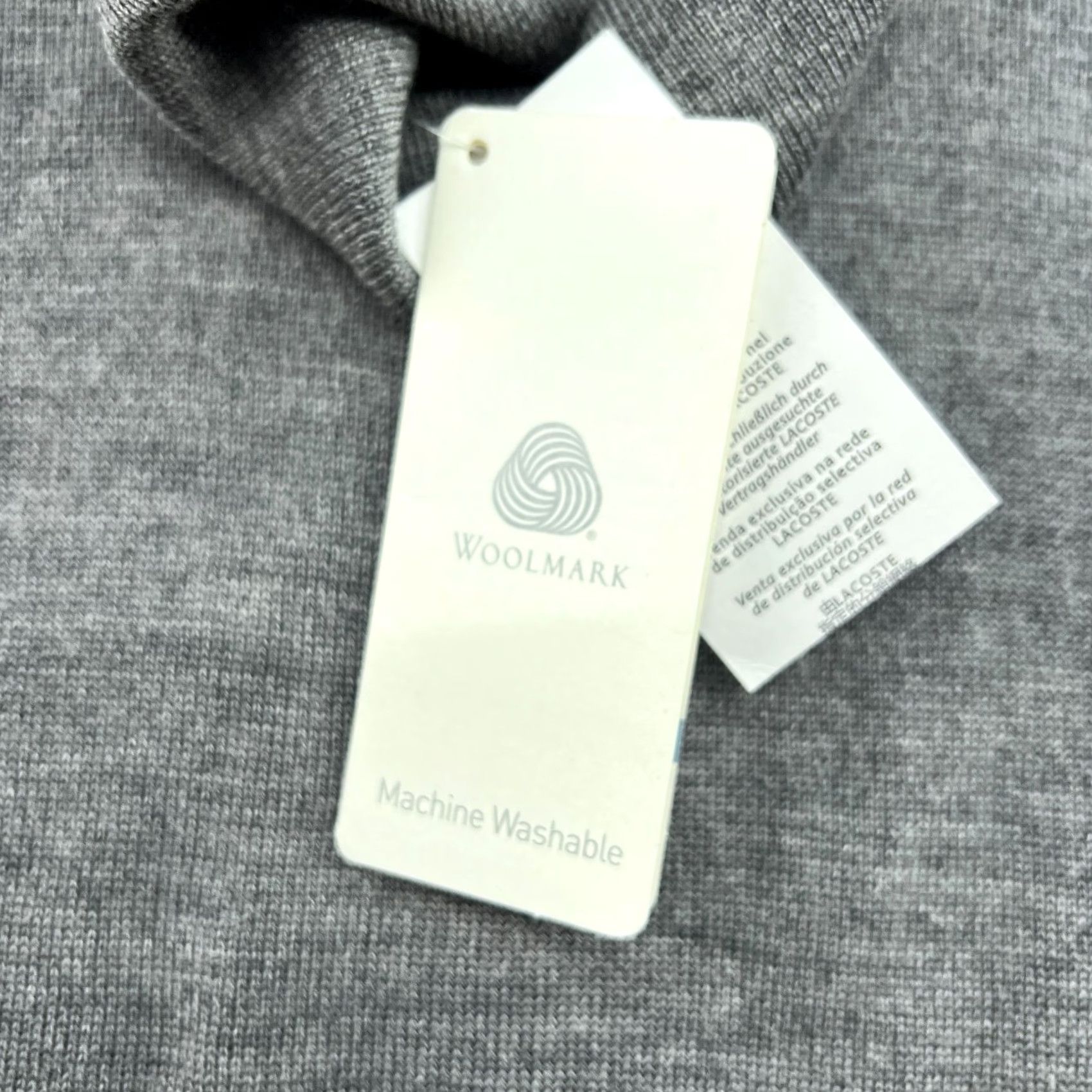 Lacoste Lacoste 100% Pure New Wool Jumper Mens 2XL Turtleneck Gray Pullover Woolmark Jumper Sweater Mens XXL Gray Woolmark Size US XXL / EU 58 / 5 - 4 Thumbnail