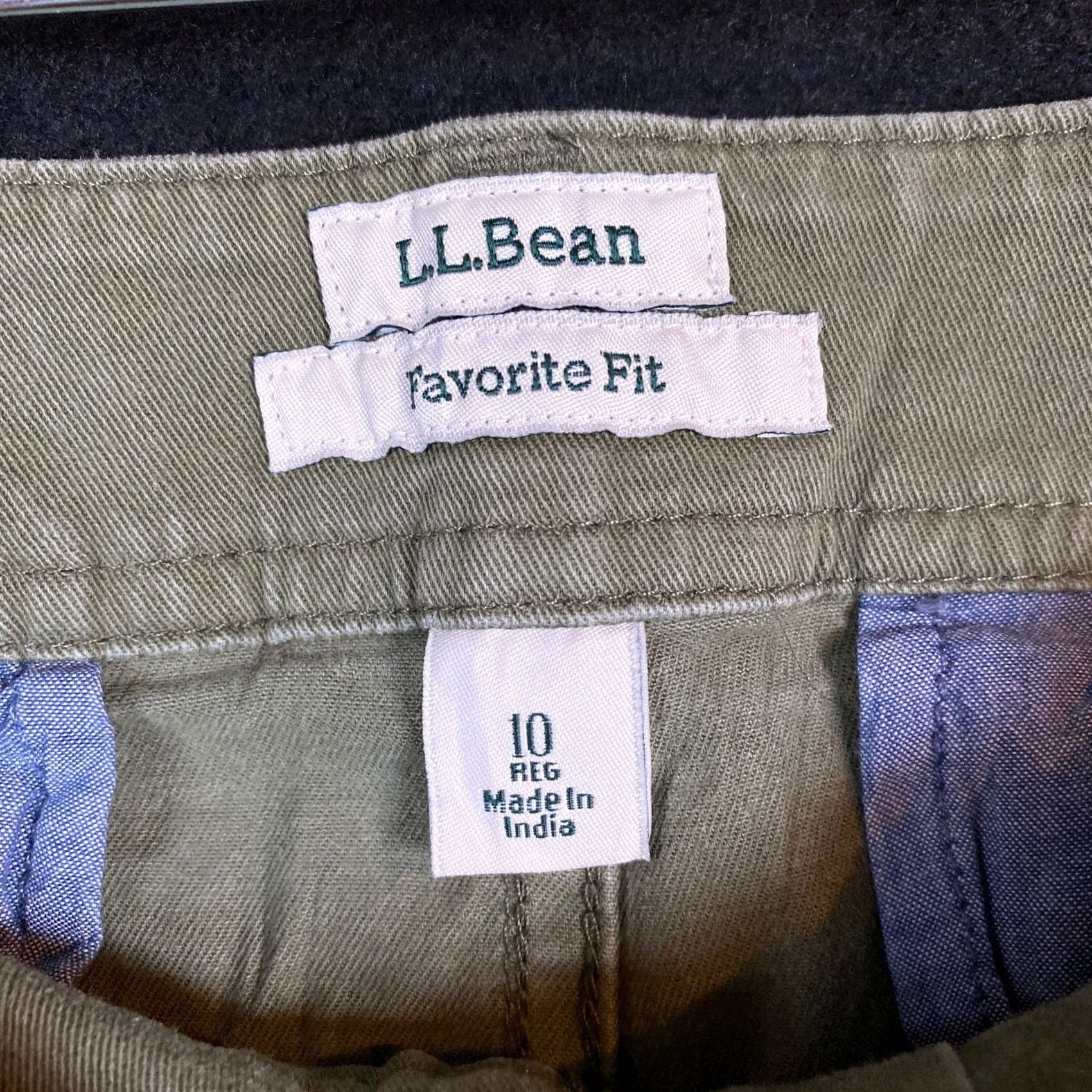 Vintage LL Bean Womens Pants Green Chinos Favorite Fit Capri Cropped Mid Rise Stretch 10 Size 24" / US 00 / IT 34 - 4 Thumbnail