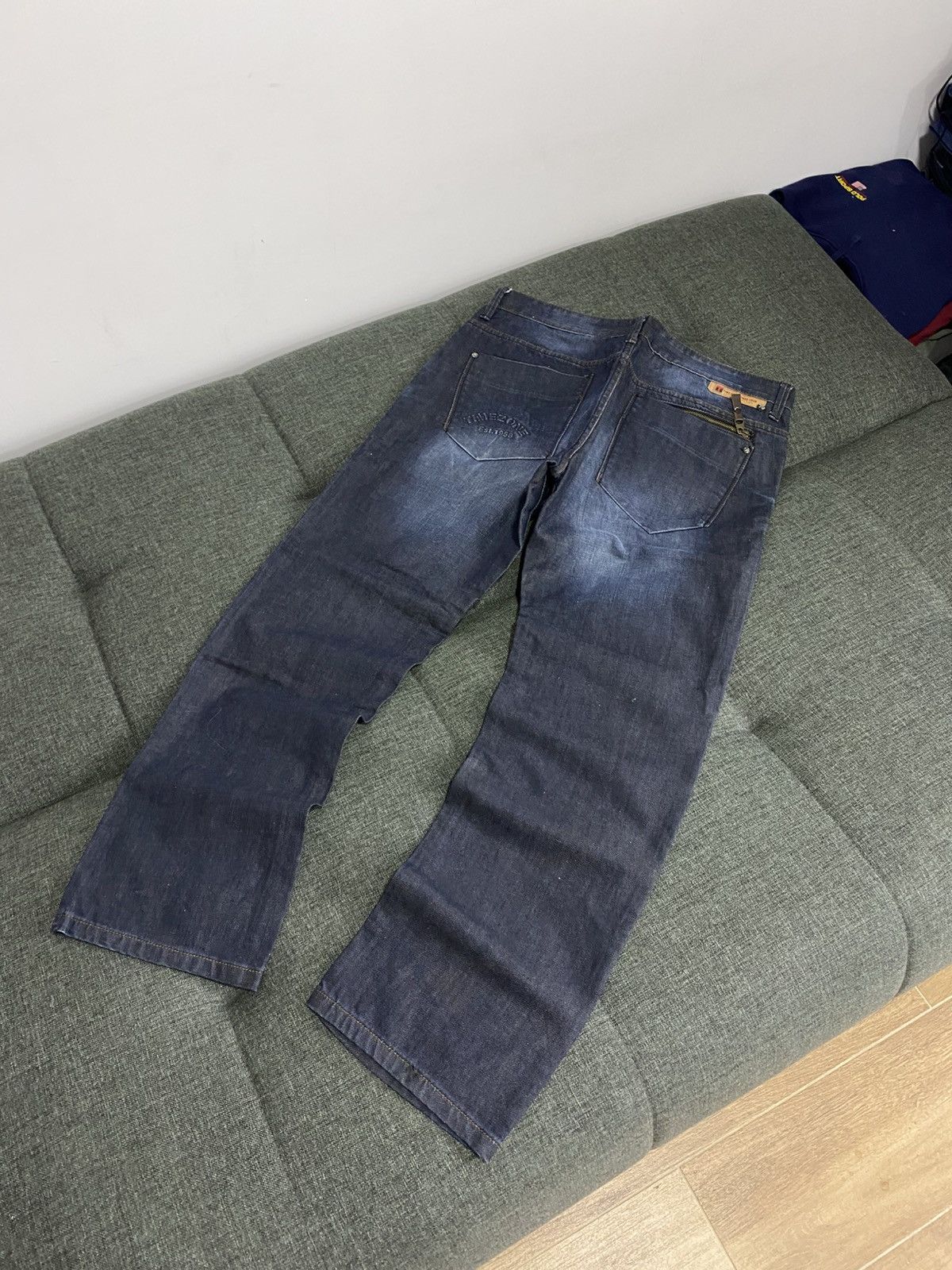 If Six Was Nine Vintage Flared Washed Faded Jeans Japanese Y2K Wide Baggy Size US 34 / EU 50 - 5 Thumbnail