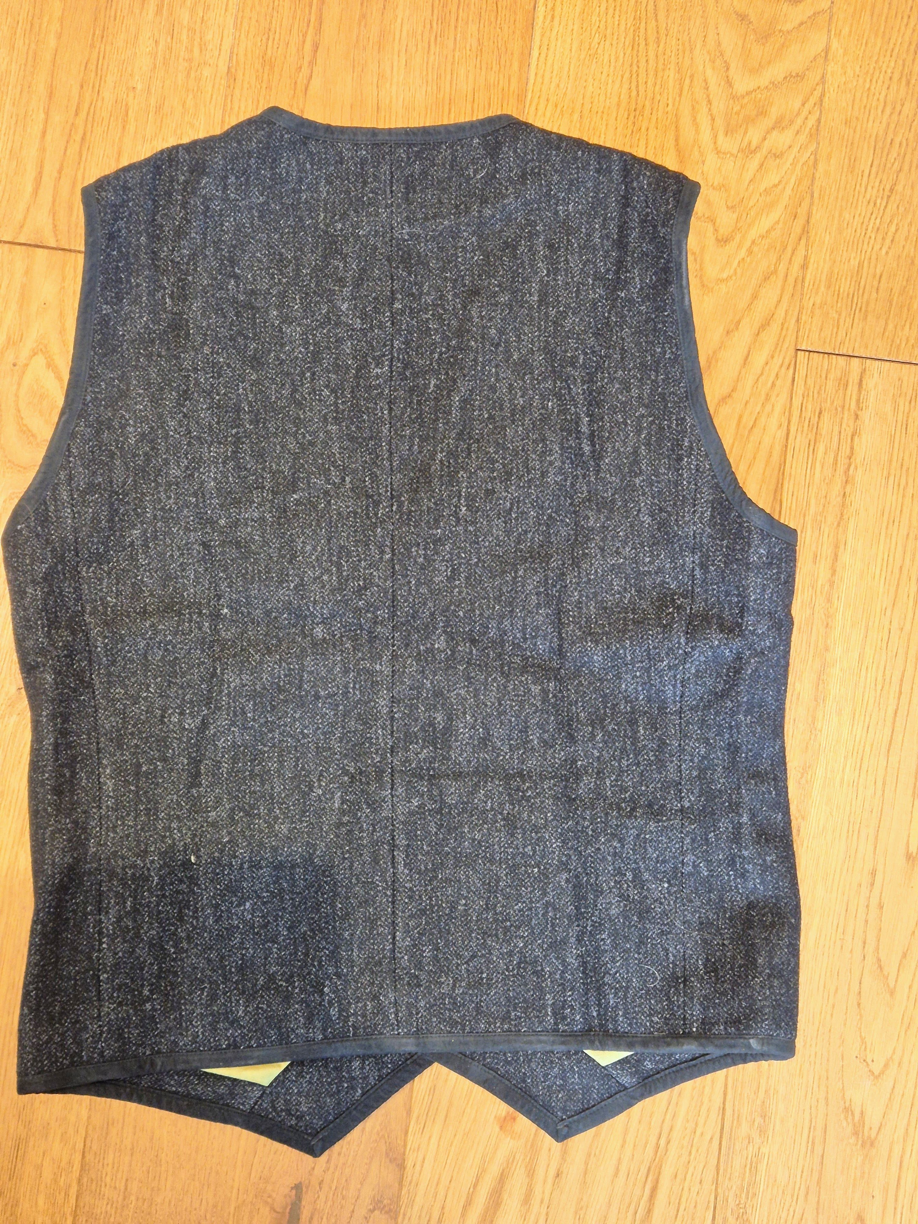 The Flat Head The Flat Head black felt vest Size 54R - 2 Thumbnail