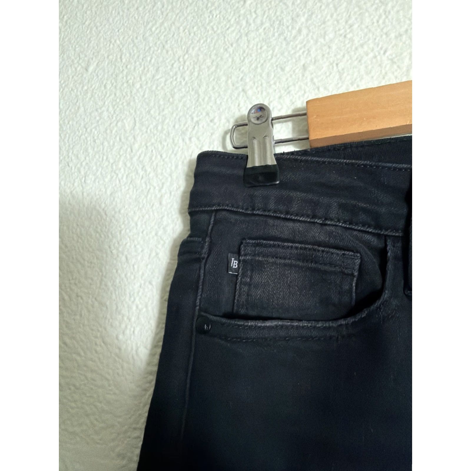 Vintage Judy Blue Women's Black Crop Wide Button Fly Jeans 28x30 7/28 Raw Hem Size 28 Regular Size 28" / US 6 / IT 42 - 7 Thumbnail