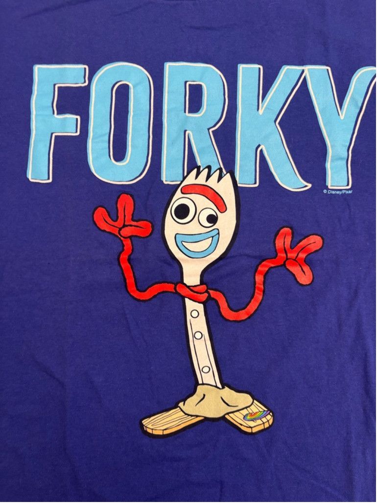 Disney Men's Disney Forky T-shirt Size 2XL Blue Size US XL / EU 56 / 4 - 6 Thumbnail