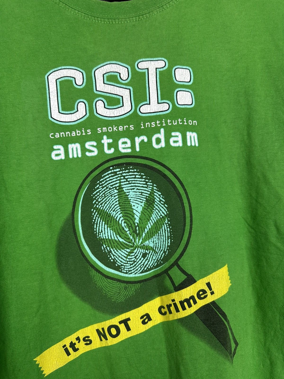 Vintage CSI: Cannabis Smokers Institution Amsterdam Marijuana Tee Size US M / EU 48-50 / 2 - 4 Thumbnail