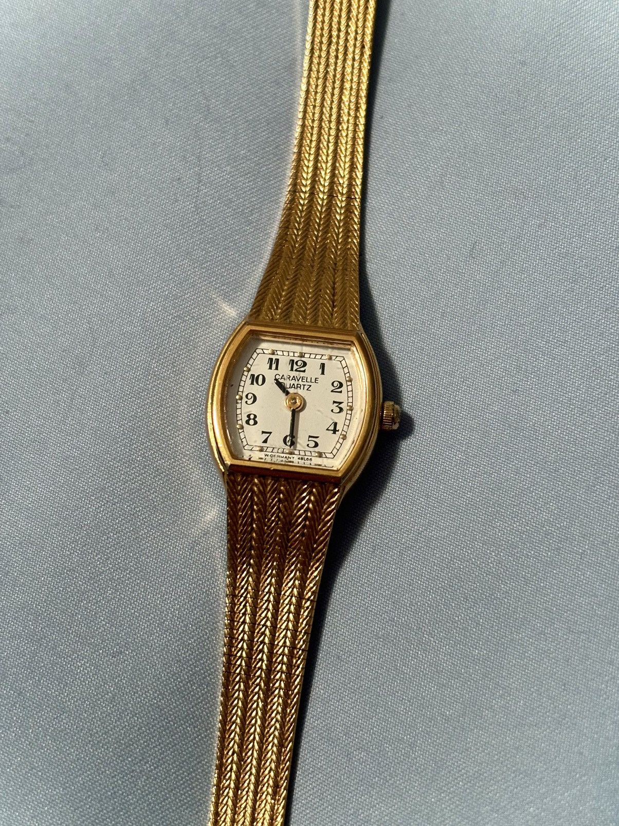 Caravelle Watch Quartz Gold Bulova WORKS West Germany