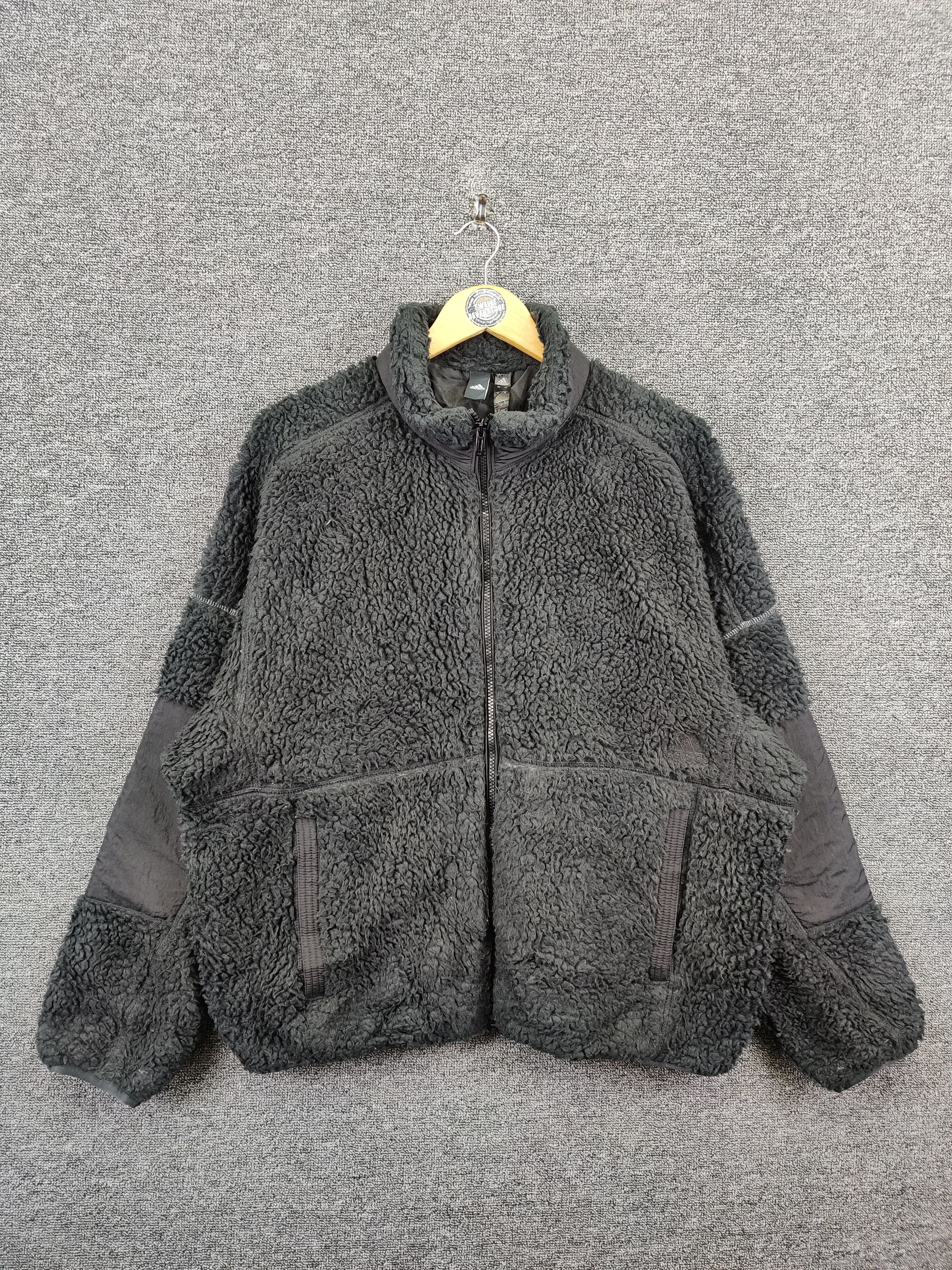 Adidas Vintage Adidas Three Stripes Fleece Jacket Size US L / EU 52-54 / 3 - 1 Thumbnail