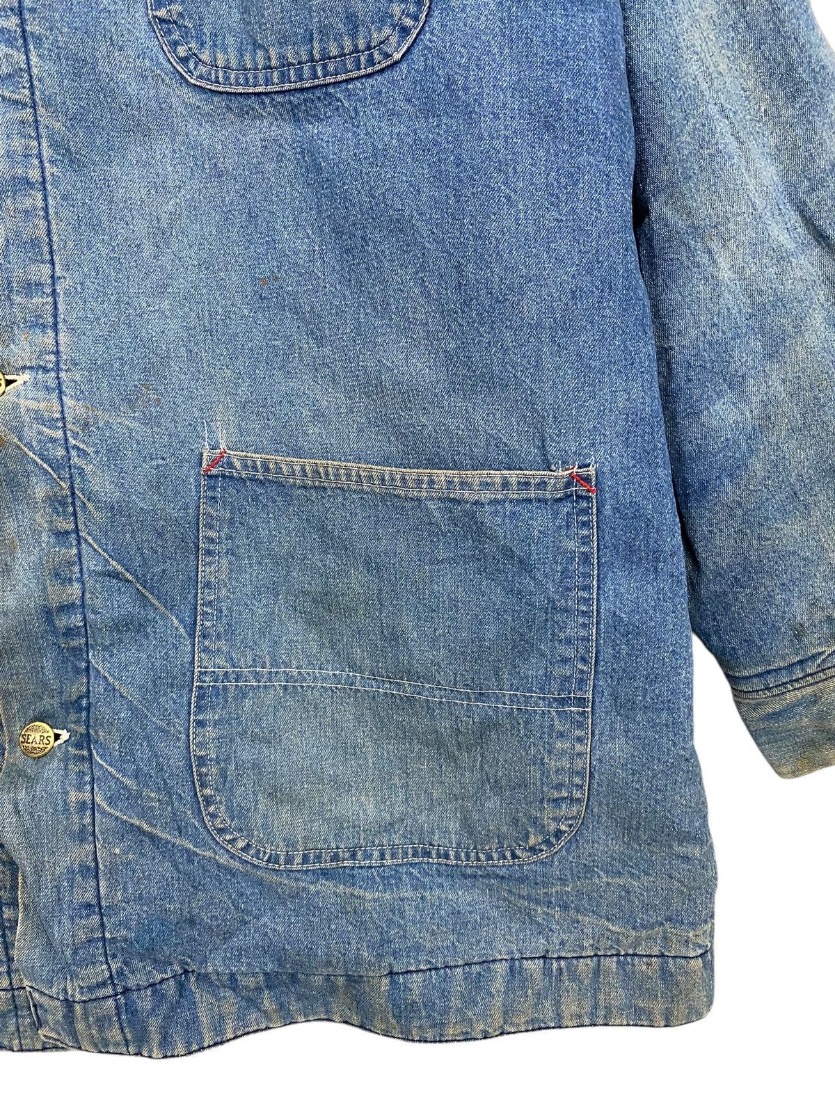 Sears × Vintage Vintage sears blanket lined denim chore jacket distressed Size US XL / EU 56 / 4 - 7 Thumbnail