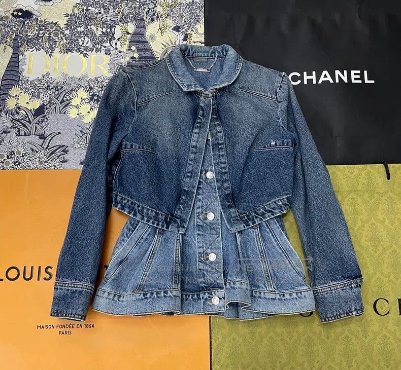 Alexander McQueen Alexander Mcqueen Two fake waisted denim jackets Size XS / US 0-2 / IT 36-38 - 1 Thumbnail