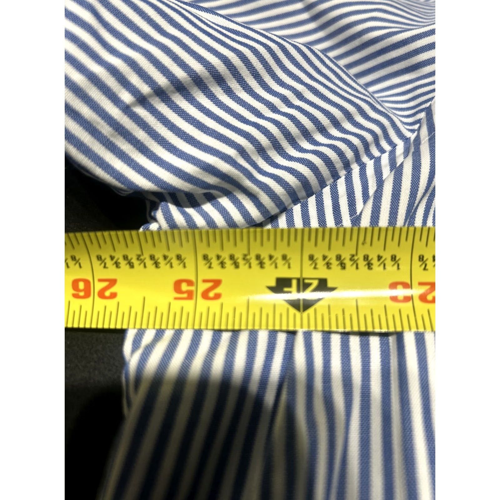 Ralph Lauren VINTAGE Ralph Lauren Yarmouth Shirt Mens 17.5x35 Oxford Button-Up Blue White Striped 90s Collegiate Size 48R - 6 Thumbnail