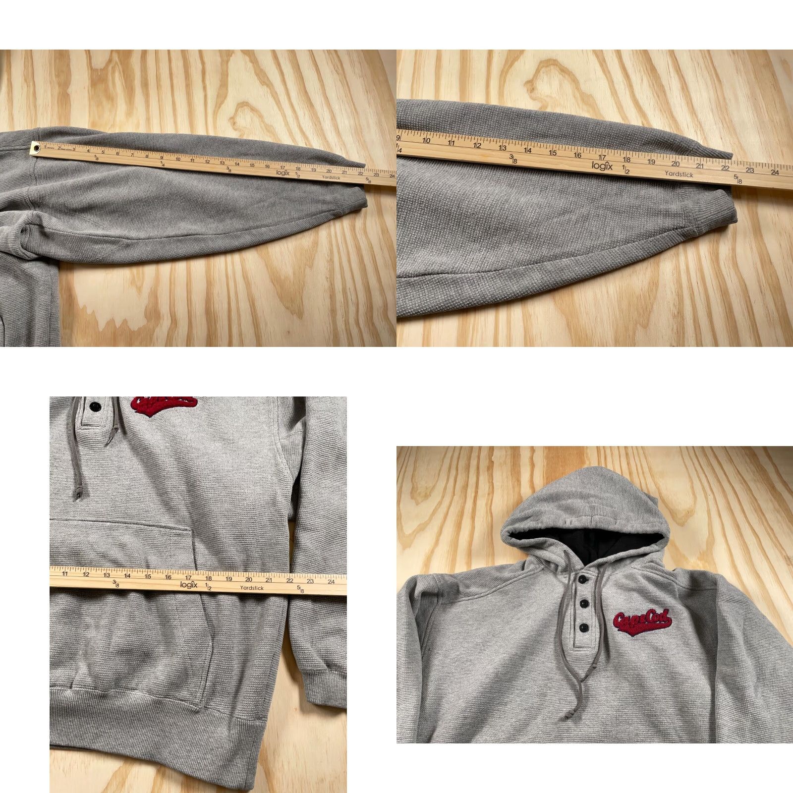 Vintage VINTAGE Cuffy's Cape Cod Hoodie Shirt Adult Medium Gray Heavy Pique Cotton Sweatshirt Embroidered Logo Mens Size US M / EU 48-50 / 2 - 8 Thumbnail