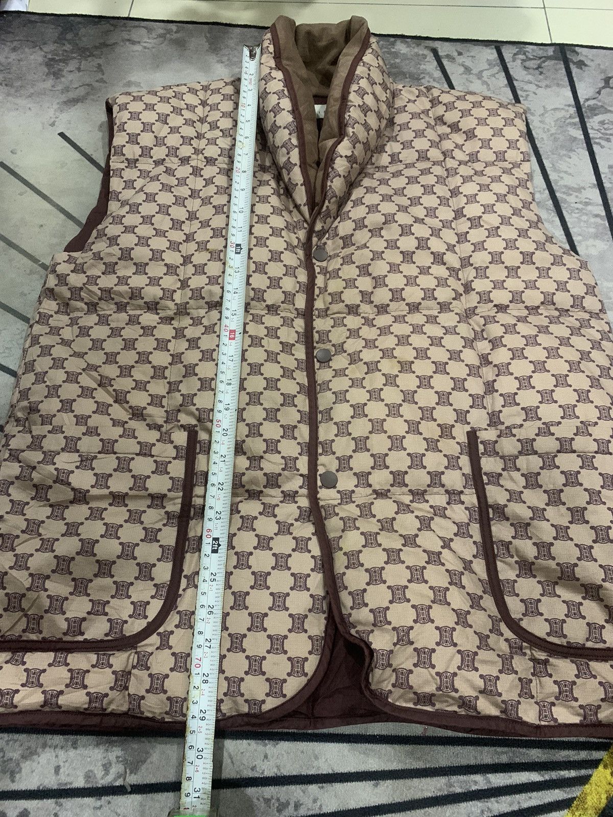 Celine RARE!! Puffer Vest Jacket CELINE Monogram Size US L / EU 52-54 / 3 - 9 Thumbnail