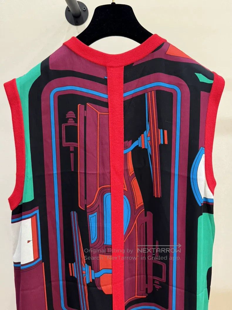 Hermes Hermes Colorblock Silk Dress Size XS / US 0-2 / IT 36-38 - 6 Thumbnail