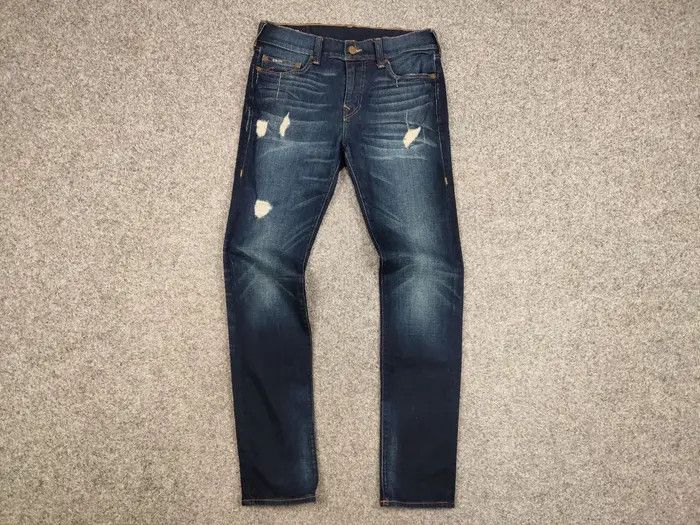 True Religion True Religion Rocco Relaxed Skinny Distressed Denim Jeans Size US 31 - 1 Thumbnail