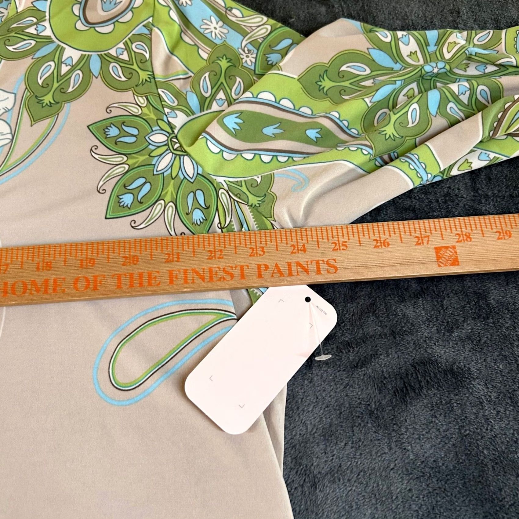 Vintage VINTAGE? Allison Daley Paisley Print Criss Cross Top Blouse 3/4 Sleeve Womens 1X Green Paisley Rhinestone Relaxed Fit Tunic Blouse Shirt Women Size XL / US 12-14 / IT 48-50 - 7 Thumbnail